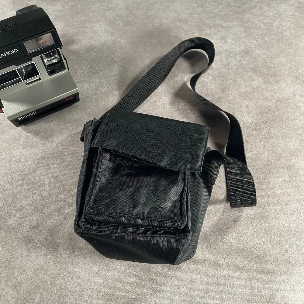 90’s 80’s Polaroid Black Soft Lightweight Film And Camera Case Shoulder Strap